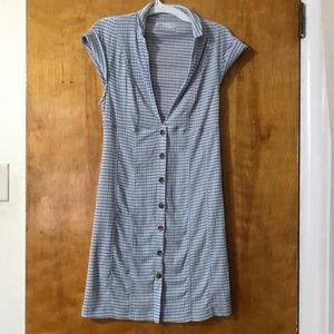 Urban Outfitters blue and white checked summer dress